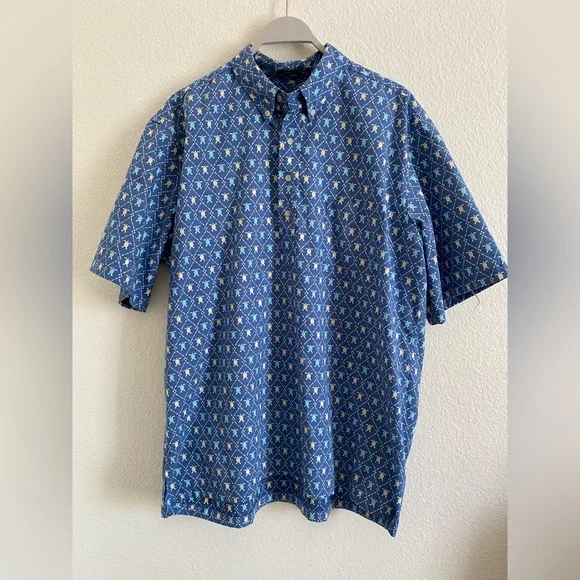 Reyn Spooner Hawaiian Turtle Pullover Shirt